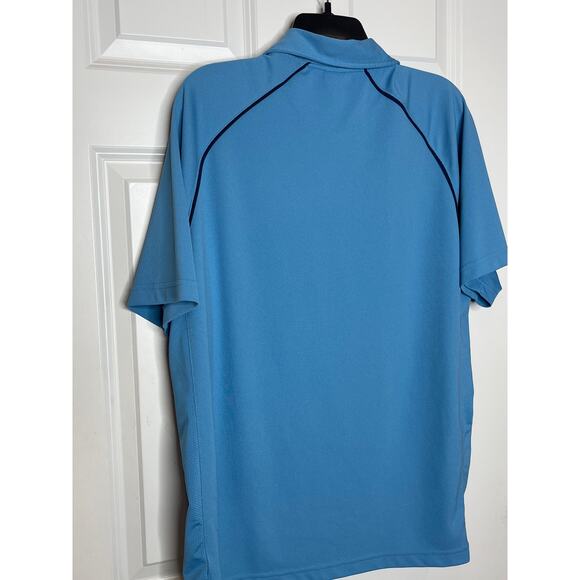 Alo Yoga Men Blue Polo Short Sleeve Shirt Large - Picture 2 of 6